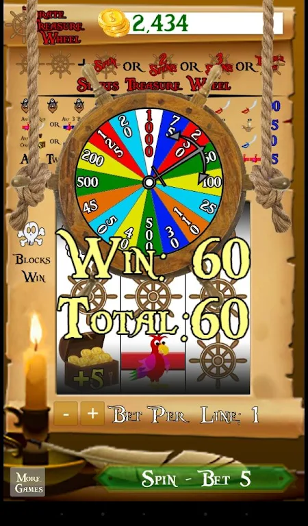 Pirate Treasure Wheel Ekran Görüntüsü 1