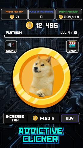 Crypto Clicker Doge Coin Idle Capture d'écran 1