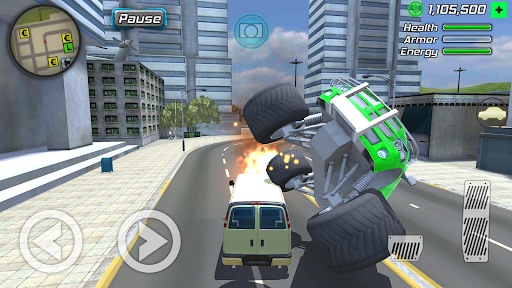 Rope Frog Ninja Hero Car Vegas Screenshot 2