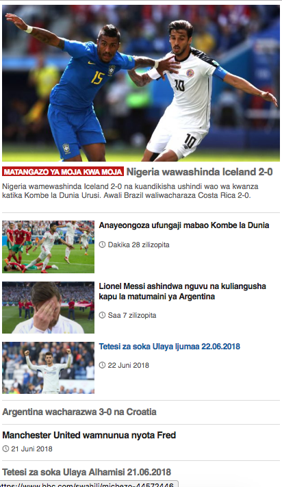 BBC Swahili Dira ya Dunia. Captura de pantalla 2