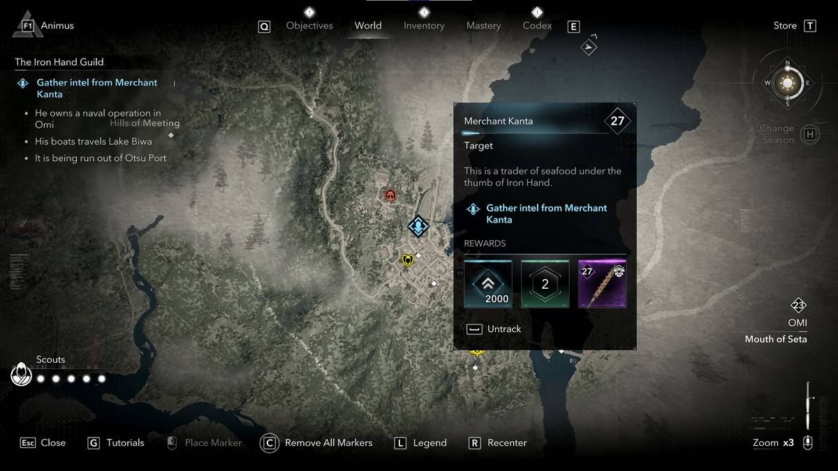 刺客信條陰影中的所有鐵手公會成員kanta