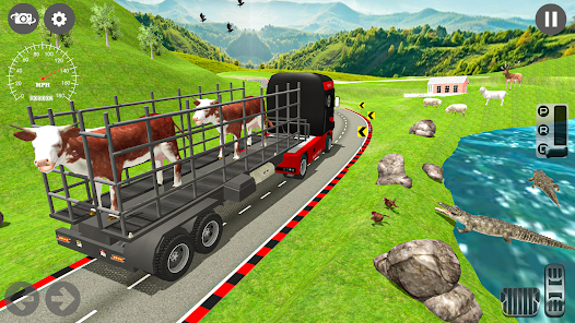 Animal transport Truck game 3d स्क्रीनशॉट 1