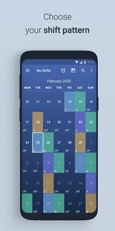 Shift Work Schedule Calendar Captura de pantalla 0