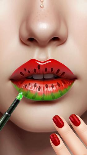 Lip Art Beauty DIY Makeup Game 스크린샷 2