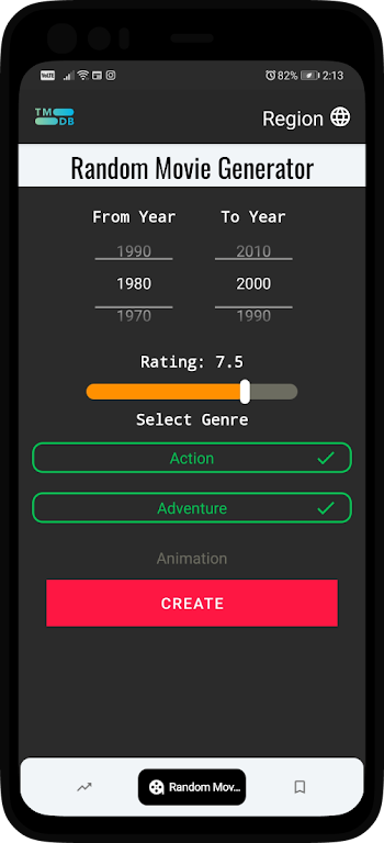 Random Movie Generator And Sug Capture d'écran 1