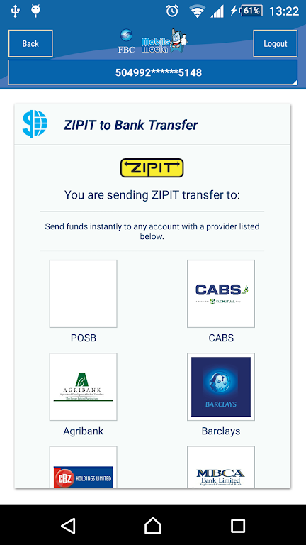FBC Mobile Banking ภาพหน้าจอ 1