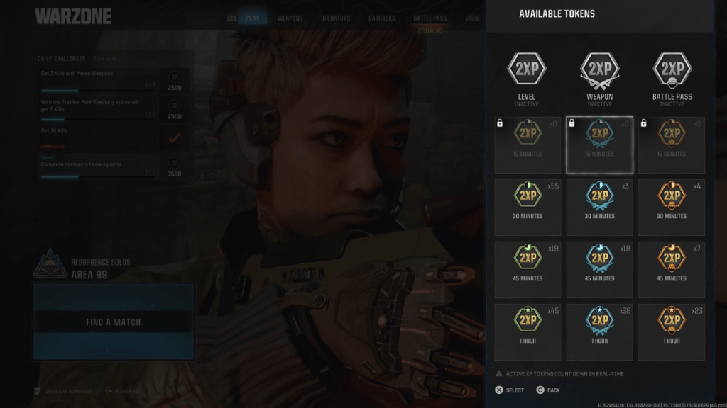 Image of Legacy XP Tokens in COD