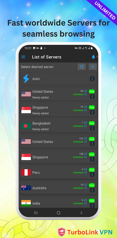 TurboLink VPN - Fast VPN Proxy Скриншот 1