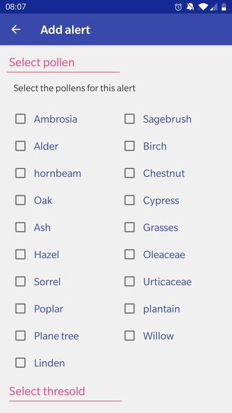 Alert Pollen應用截圖第1張