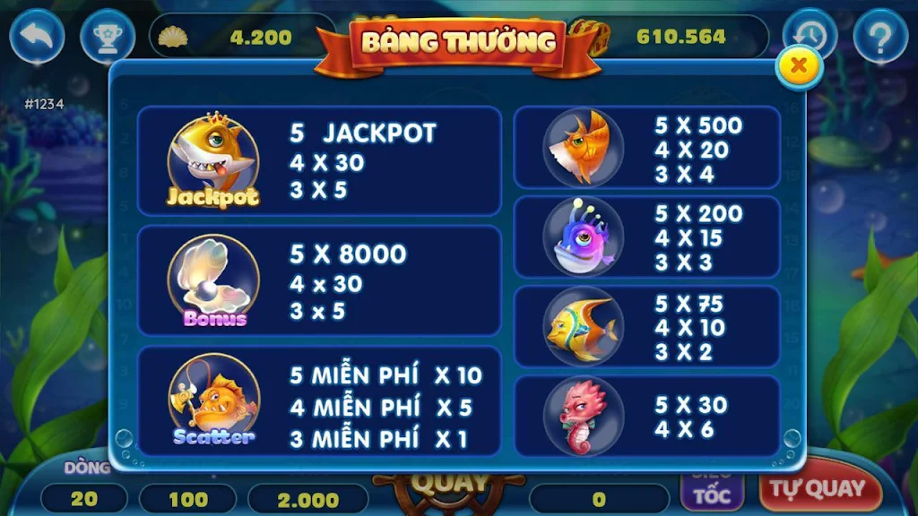 Thánh bắn cá ăn xu slots - bắn cá siêu thị Скриншот 0