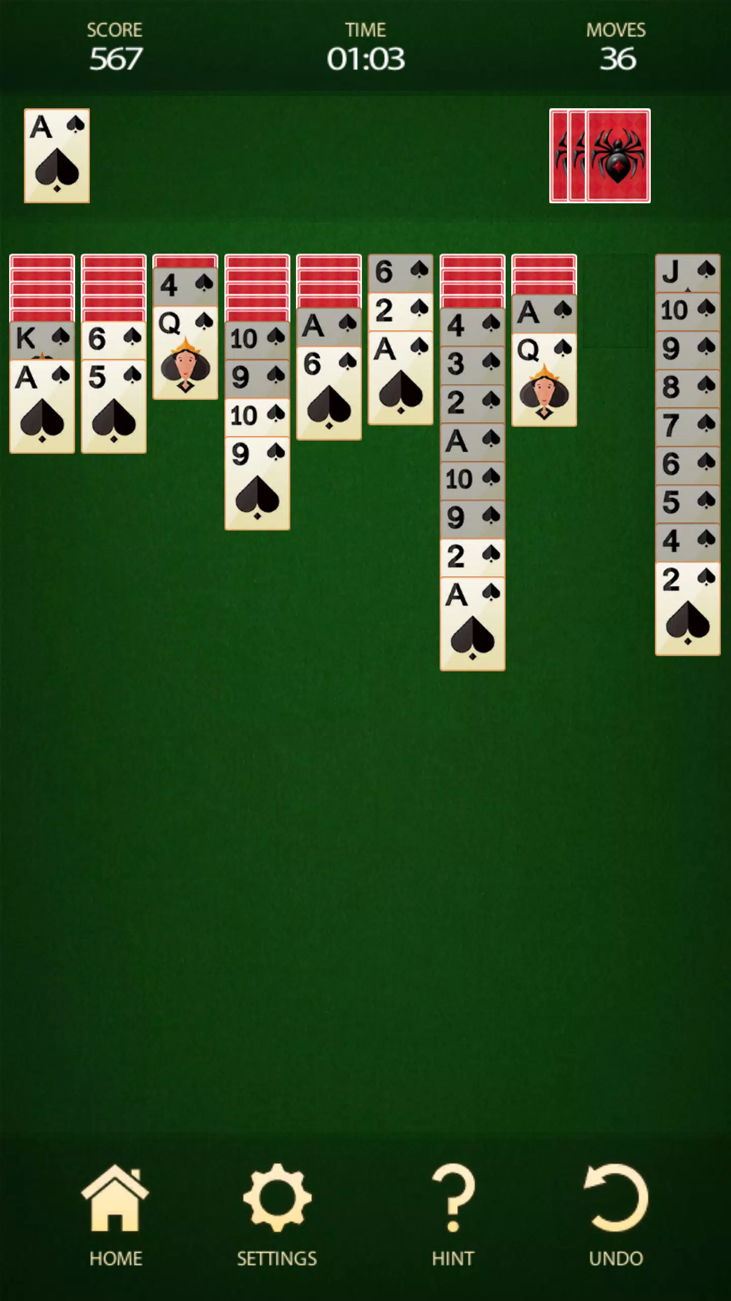 Spider Solitaire: Card Game应用截图第2张