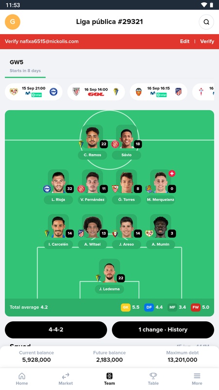 Bemanager: Fantasy Football スクリーンショット 1