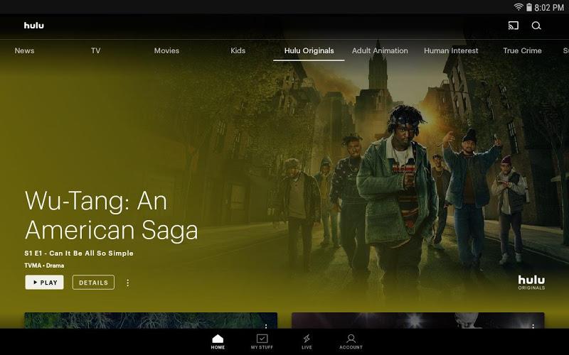 Hulu for Android TV ภาพหน้าจอ 0