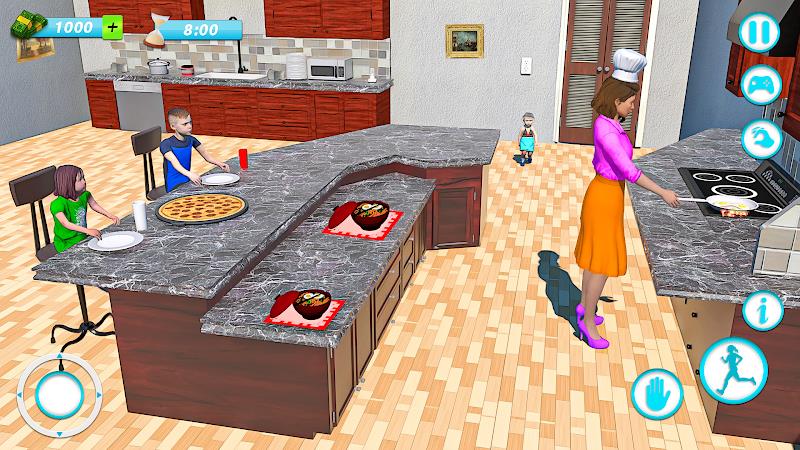 Mother Simulator -Mom Games 3D Tangkapan skrin 1