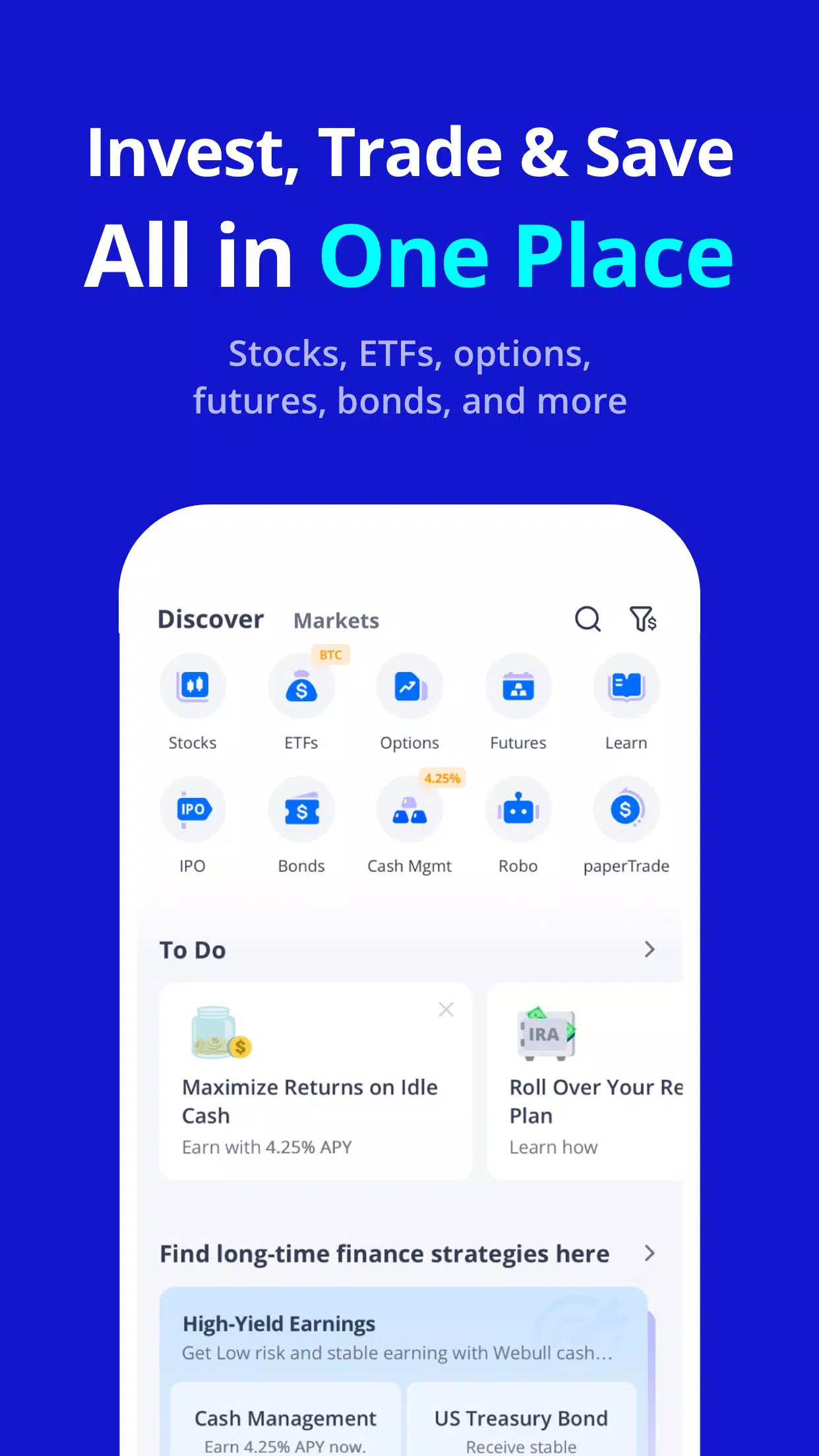 Webull - Stock Quotes & News स्क्रीनशॉट 1