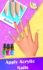 Schermata Nail polish game nail art 2