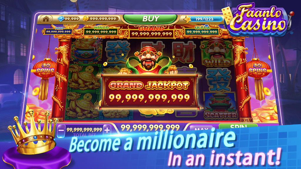 Faanlo Casino - 3D Domino Gaple Slots Online Captura de tela 1