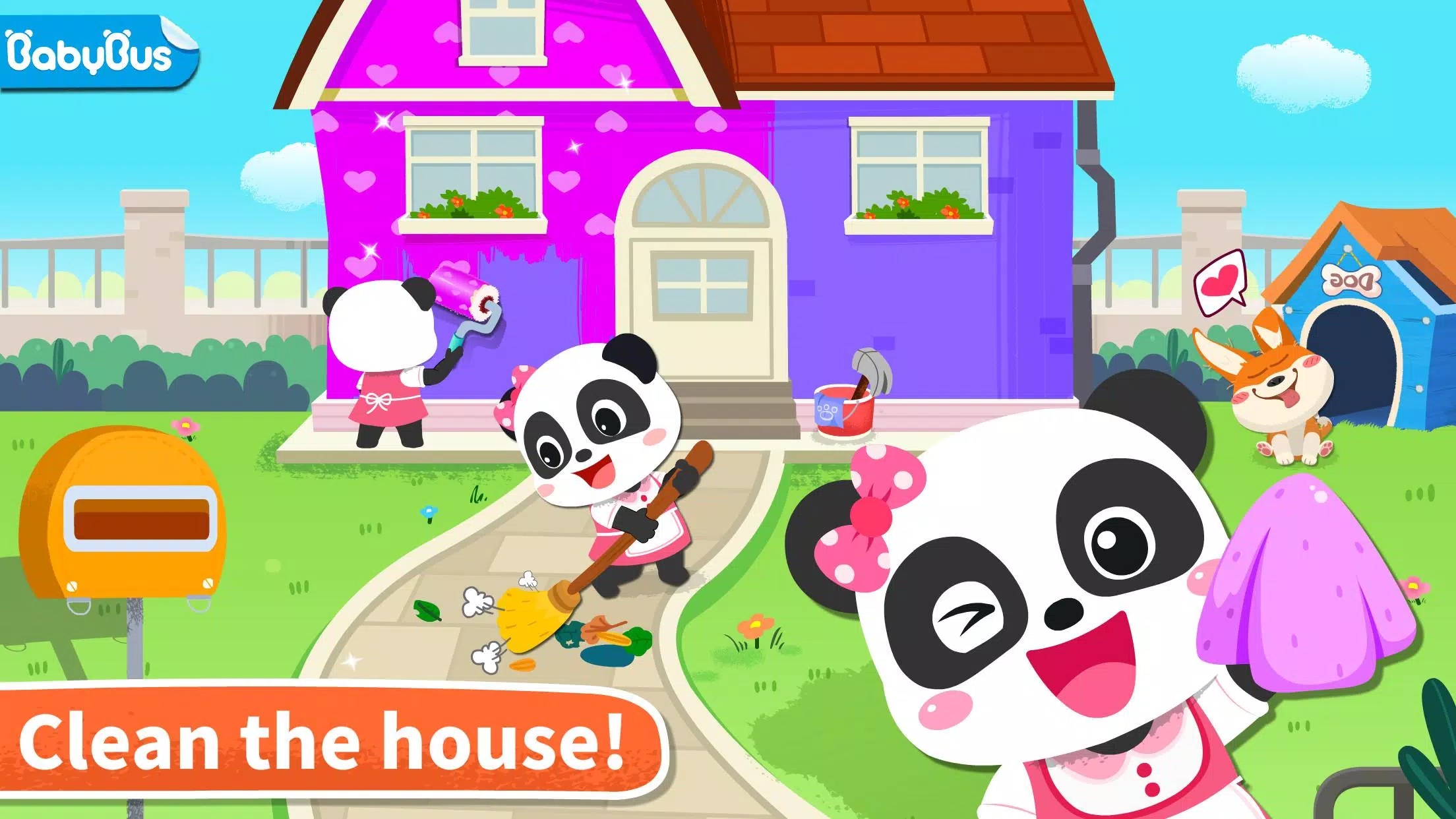 Baby Panda' s House Cleaning स्क्रीनशॉट 0