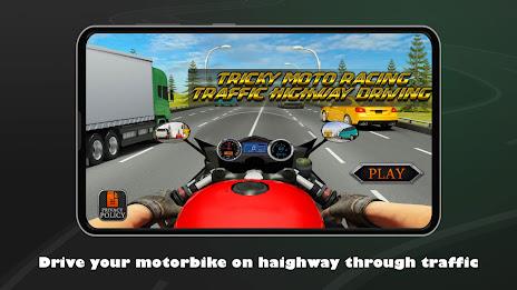 Tricky Moto Highway Driving Capture d'écran 0