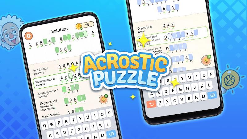 Acrostic Puzzle: Logic Fill in Ekran Görüntüsü 1