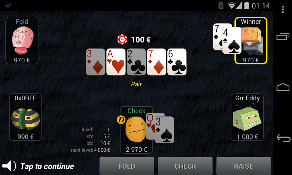 Bots Don't Bluff Offline Poker Screenshot 3