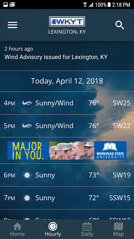 WKYT Weather ဖန်သားပြင်ဓာတ်ပုံ 2