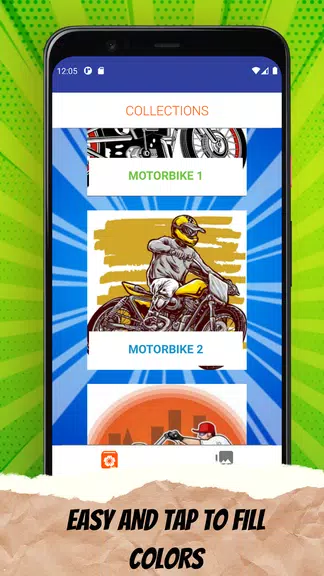 MotorBike Coloring Page Скриншот 1