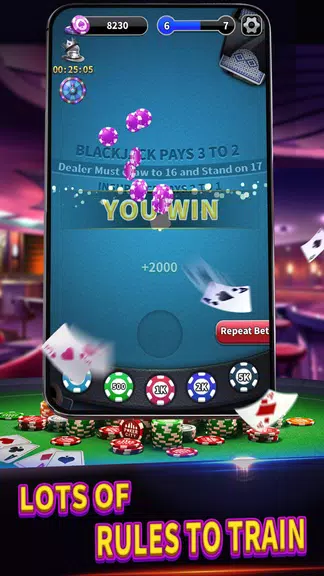 BlackJack 21 lite offline game 스크린샷 3