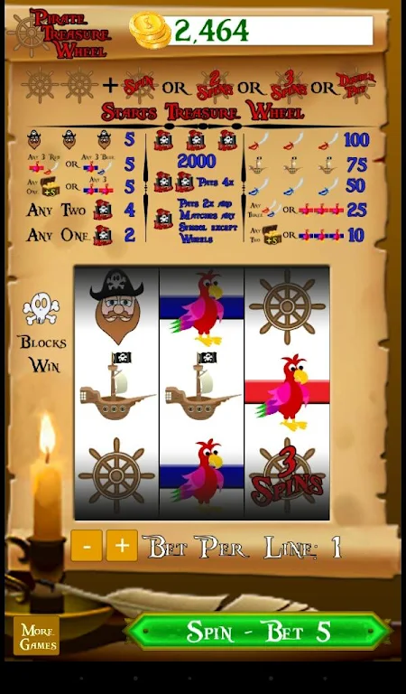 Pirate Treasure Wheel Ekran Görüntüsü 0
