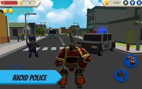 Robot Hero: City Simulator 3D Schermafbeelding 1