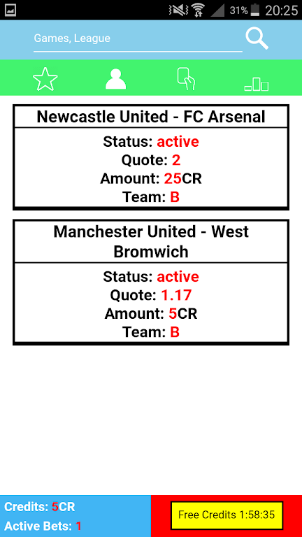 Schermata Virtual-Bet 1
