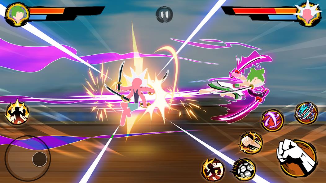 Stickman Pirates Fight Mod Tangkapan skrin 2