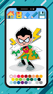 Teen Titans coloring cartoon Tangkapan skrin 1