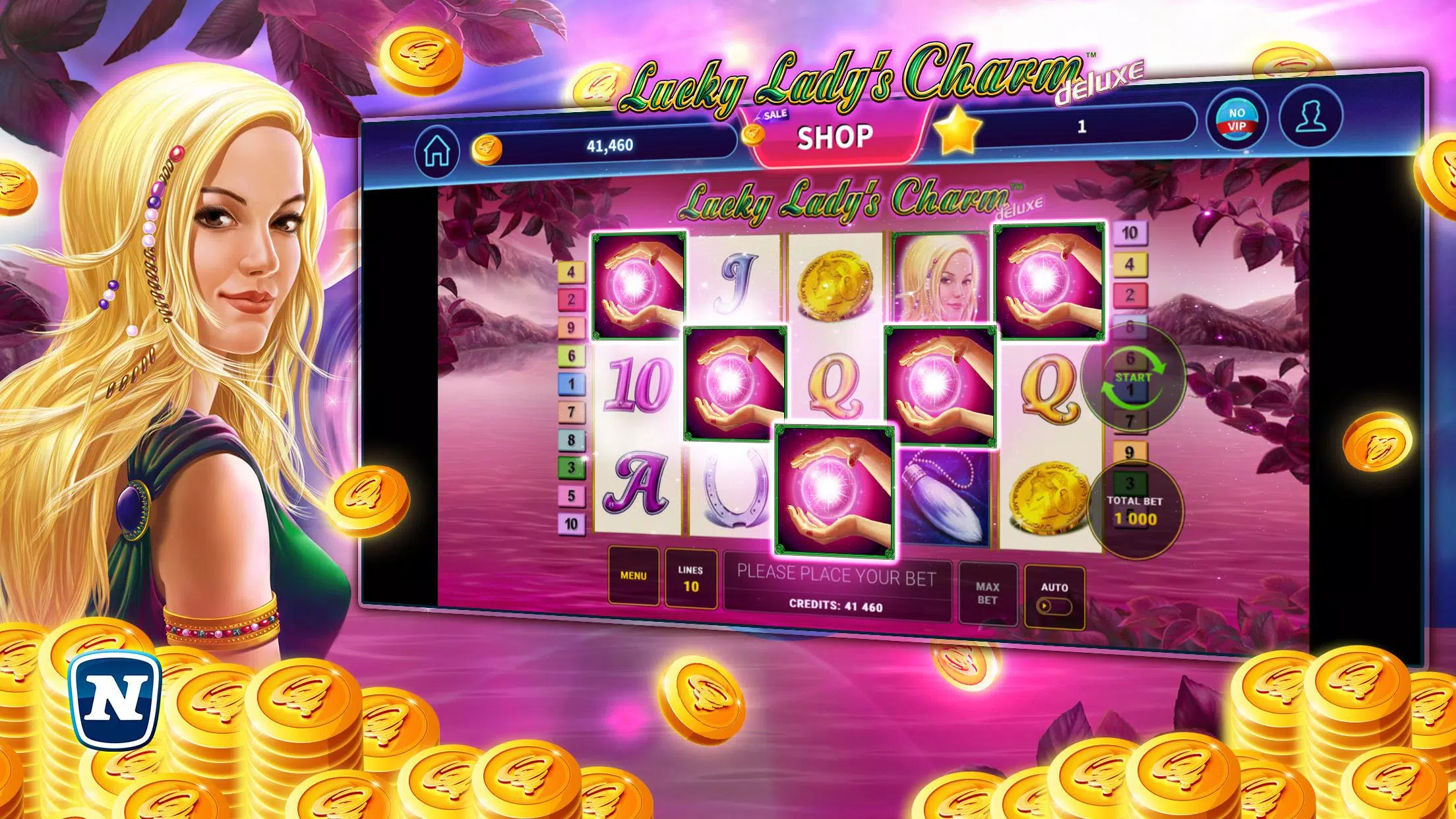 Schermata Lucky Lady's Charm Deluxe Slot 0