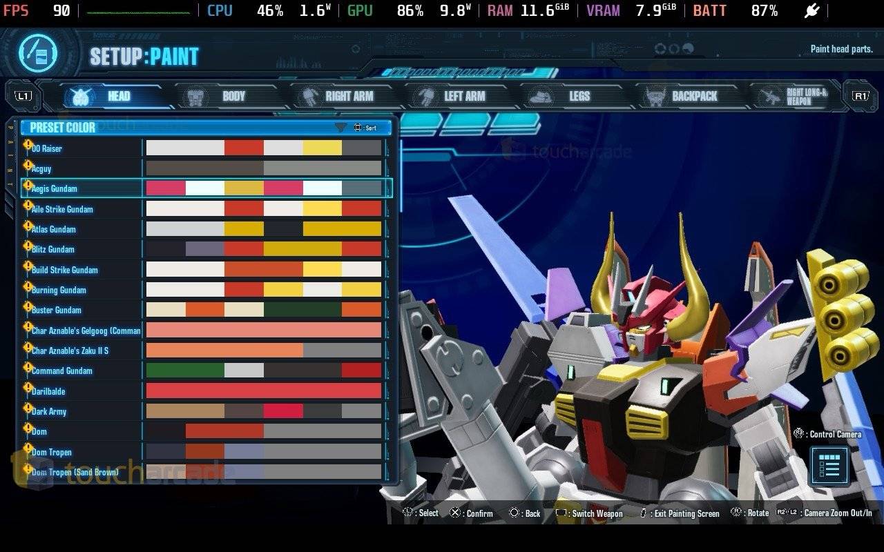 Gundam Breaker 4 Steam Deck Performance Screenshot