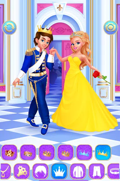 Cinderella & Prince Girls Game ဖန်သားပြင်ဓာတ်ပုံ 2