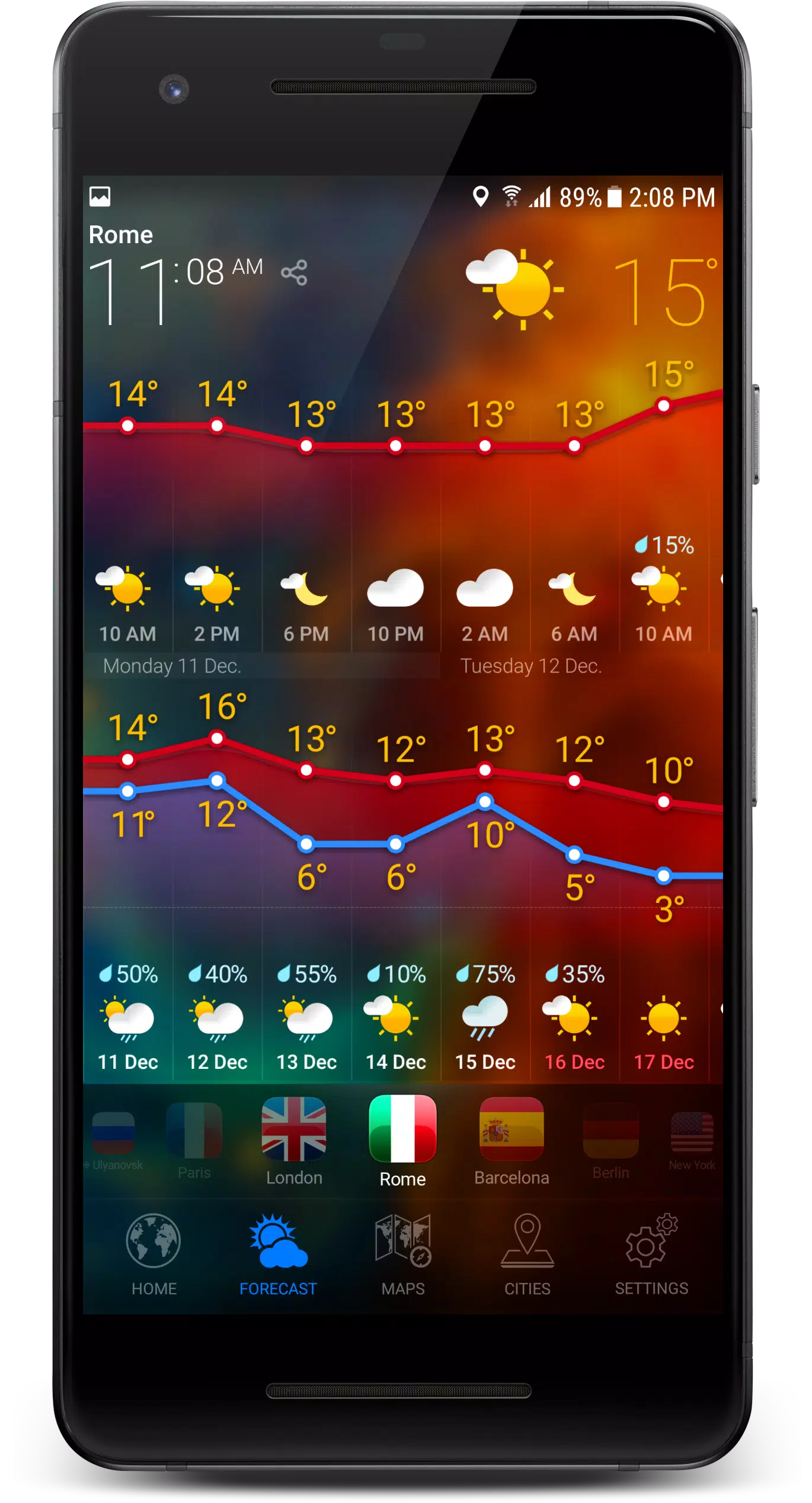3D EARTH PRO - local forecast স্ক্রিনশট 3
