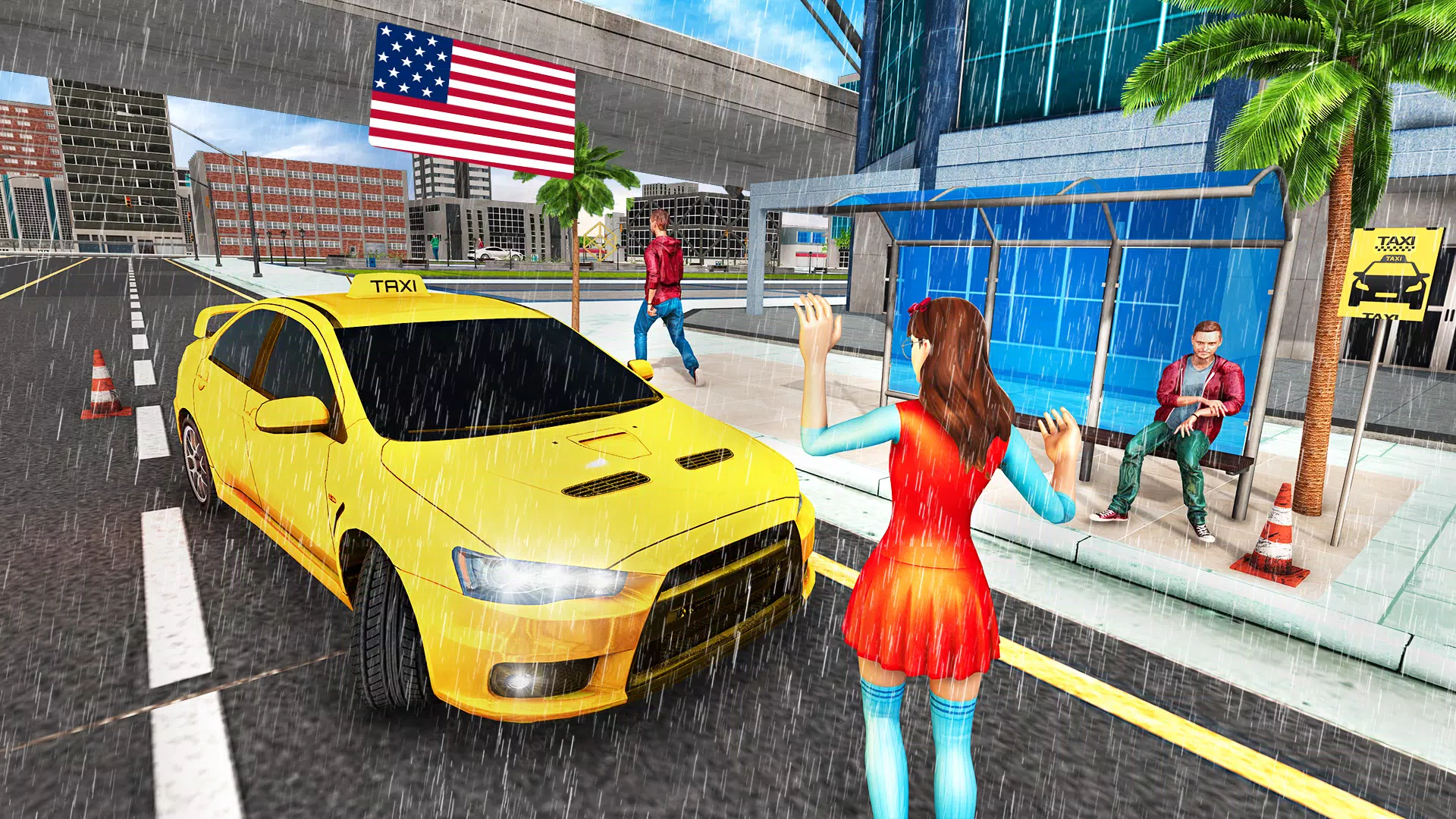 Taxi Car Driving : Taxi Sim 3D स्क्रीनशॉट 2