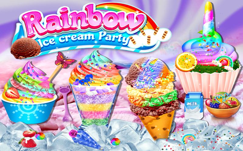 Rainbow Ice Cream Party Zrzut ekranu 3