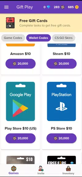 Gift Play - Earn Game Codes Screenshot 2