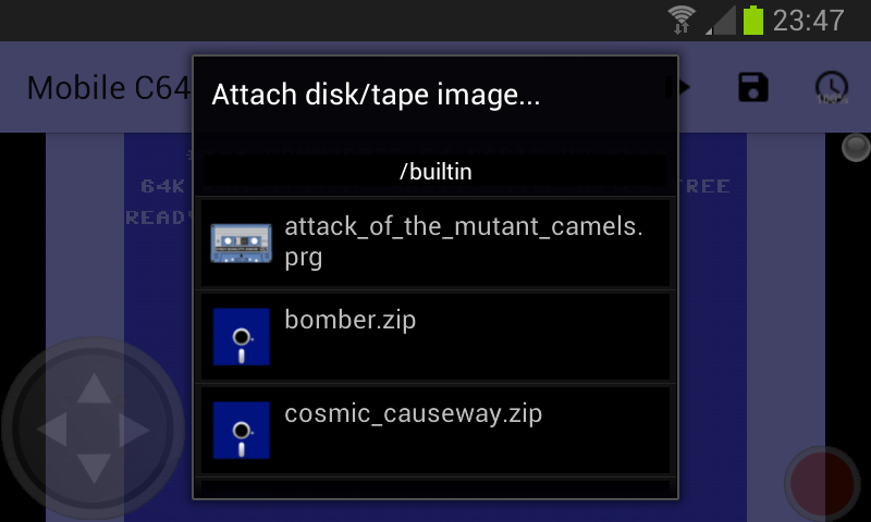 Schermata Mobile C64 Mod 1