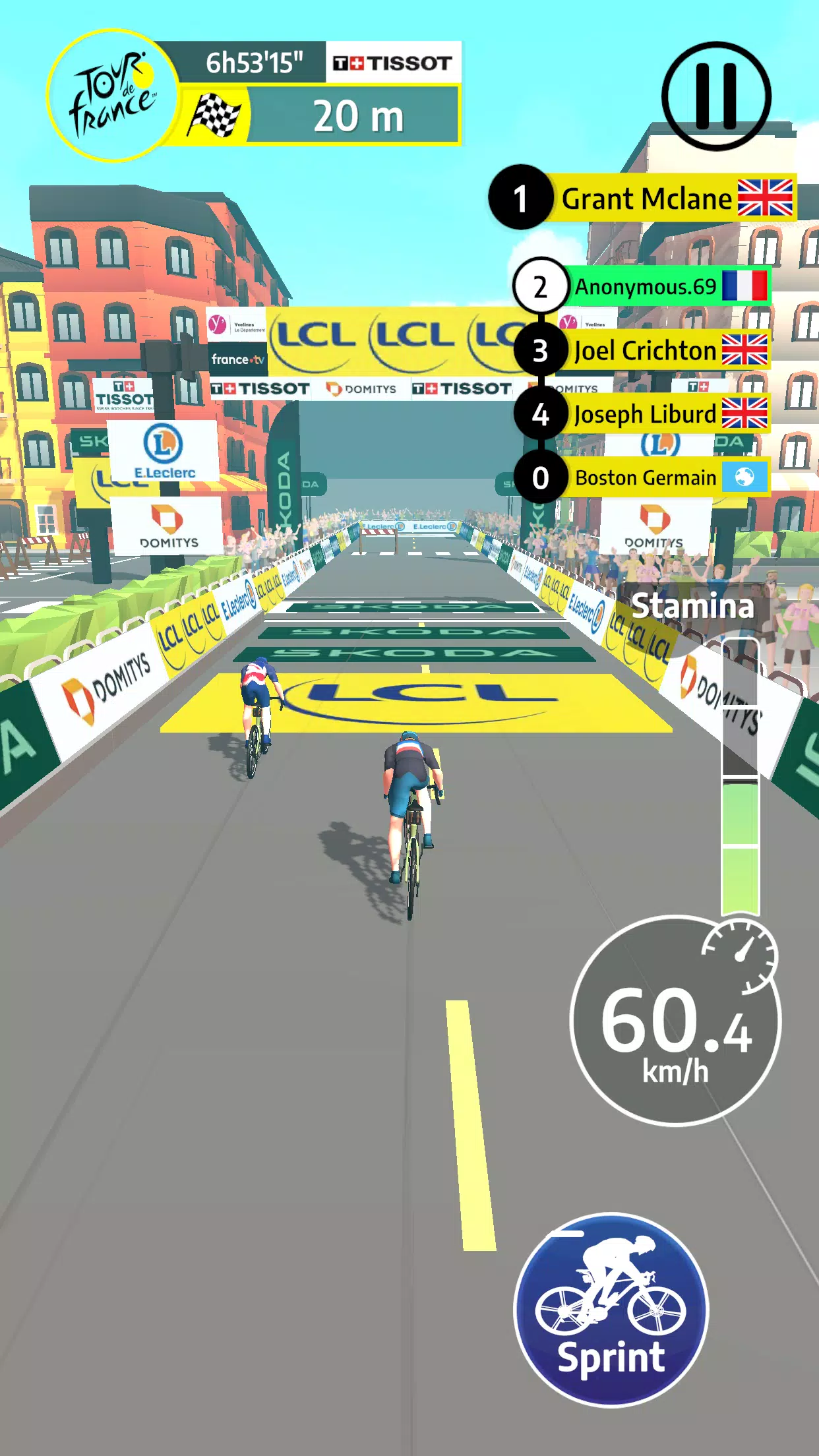 Schermata Tour de France Cycling Legends 2