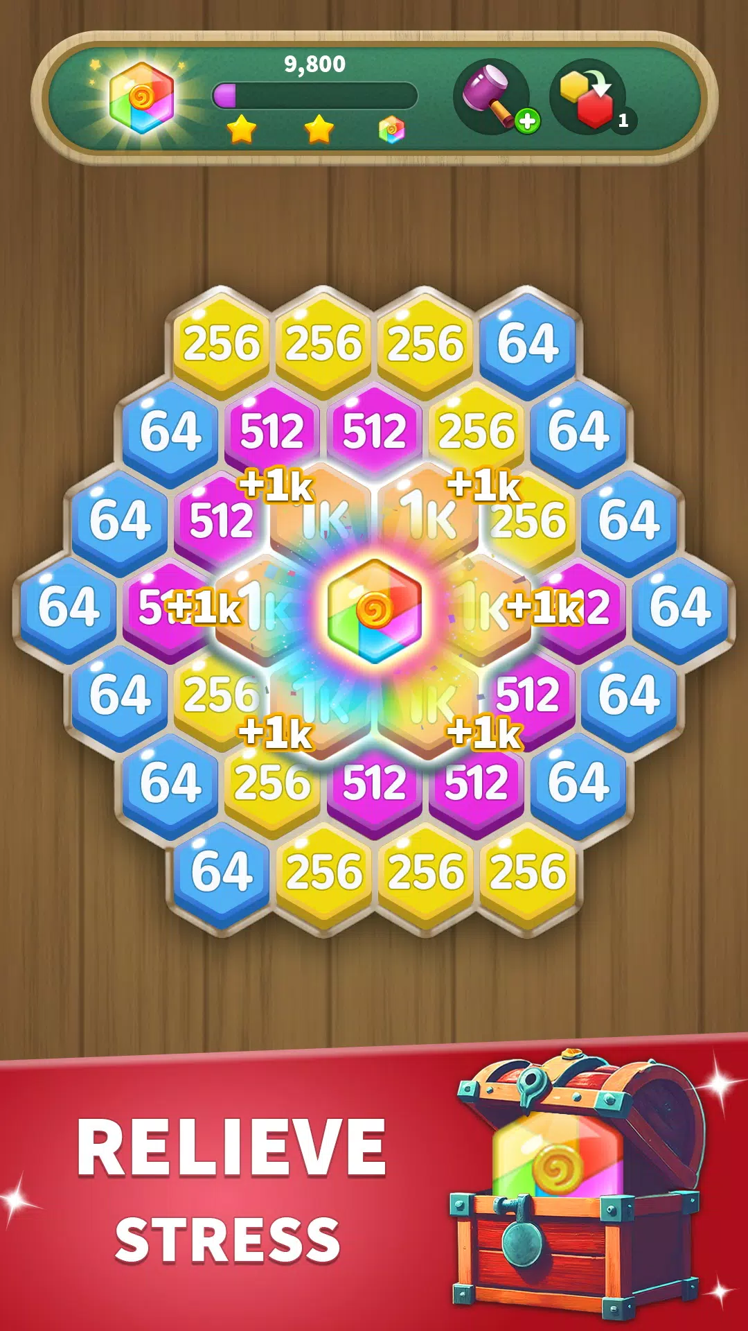 Hexa Connect: 2048 Puzzle स्क्रीनशॉट 2