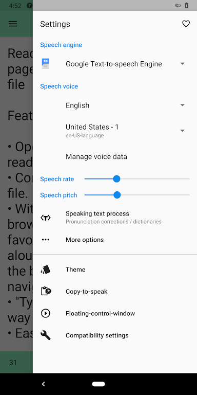 T2S: Text to Voice/Read Aloud Screenshot 2