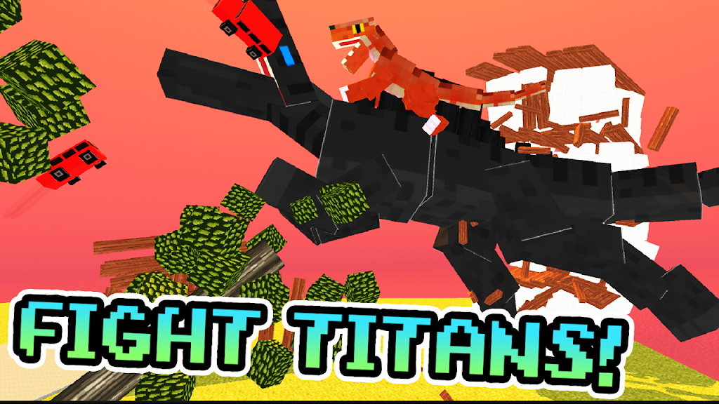 Blocky Titan Raptor Assault Schermafbeelding 1