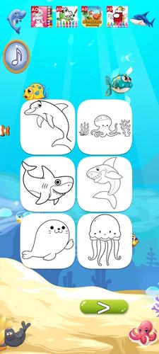 Baby Shark Coloring Book Скриншот 1