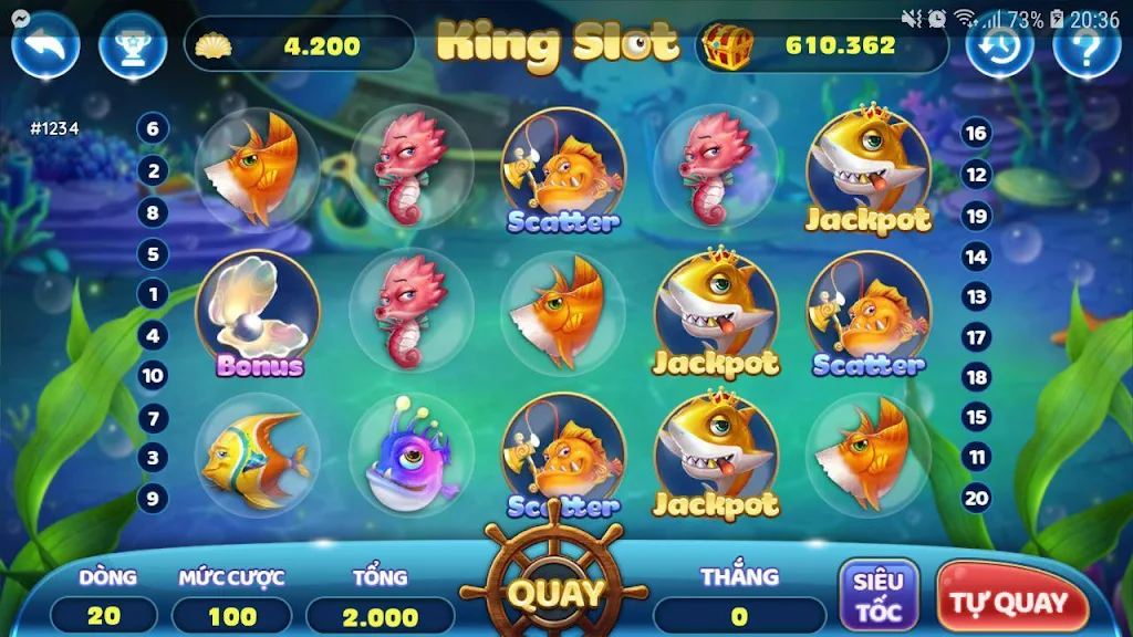 Thánh bắn cá ăn xu slots - bắn cá siêu thị Скриншот 1