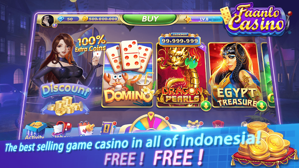 Faanlo Casino - 3D Domino Gaple Slots Online Captura de tela 0