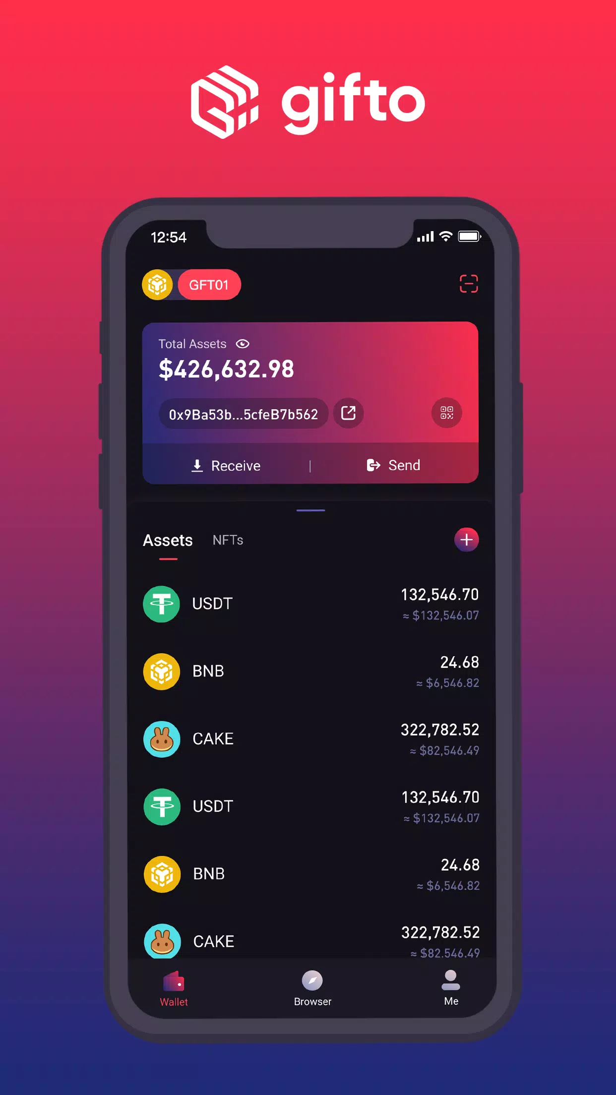 GFT Wallet Tangkapan skrin 1