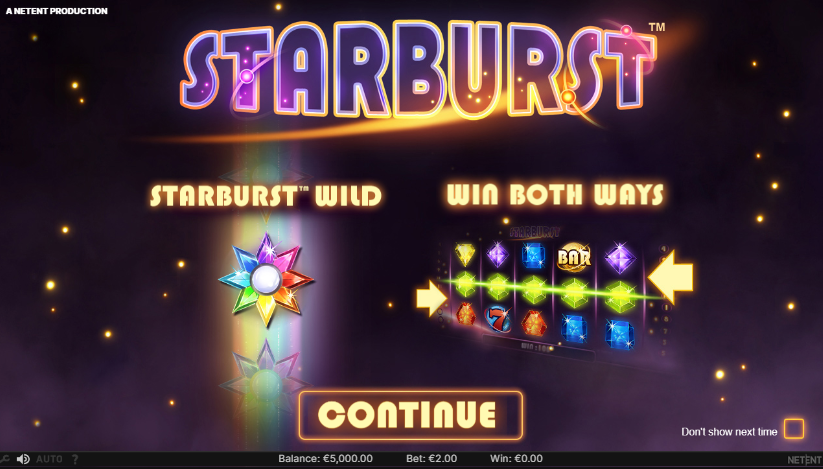 Starburst Slot Zrzut ekranu 2